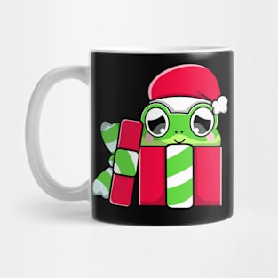 Cute Frog in Christmas Gift Mug